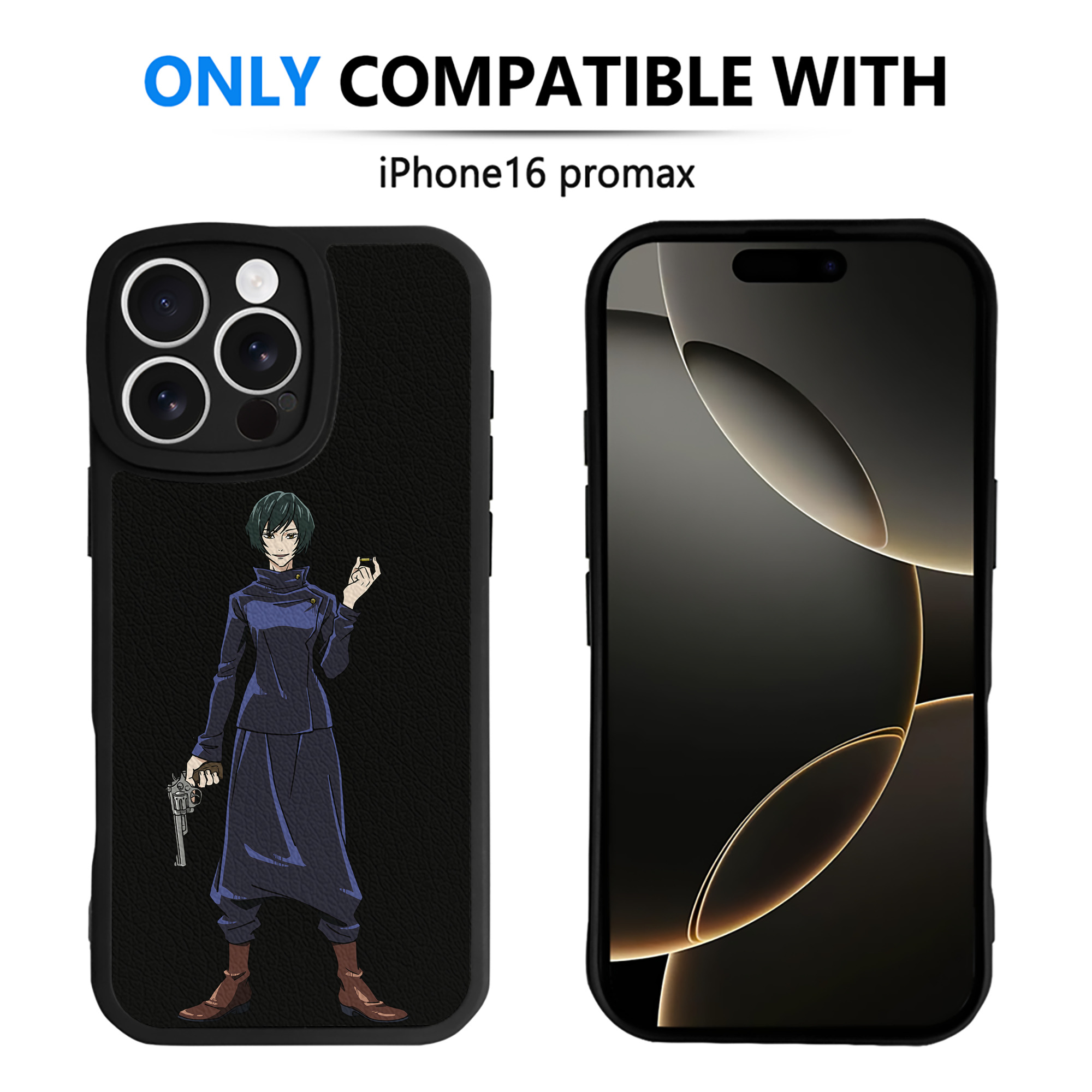 （画像用） 呪術廻戦 Jujutsu Kaisen 【iPhone 16シリーズ対応】シリコンスマホケース（レザー調） 材質：シリコン